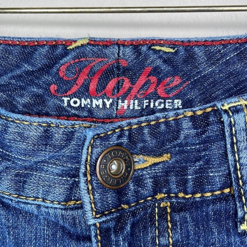 Vintage Y2K Tommy Hilfiger Size 6 Medium Wash Mid Rise Denim Hope Boot Jeans - Picture 5 of 12